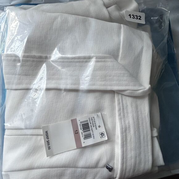 1. STATE The Fleur Ivory Textured Crepe Tie Waist Short Size 12 - Picture 14 of 14